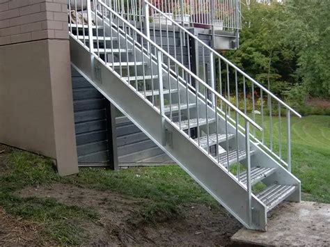 oem metal stair fabrication company|galvanized metal staircase.